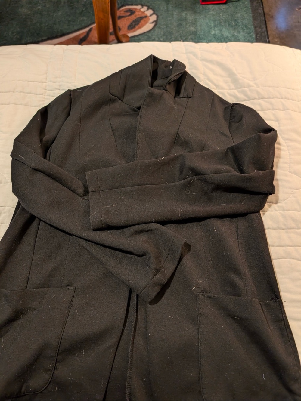 Women’s Black Casual Coat - Classic Lightweight Jacket